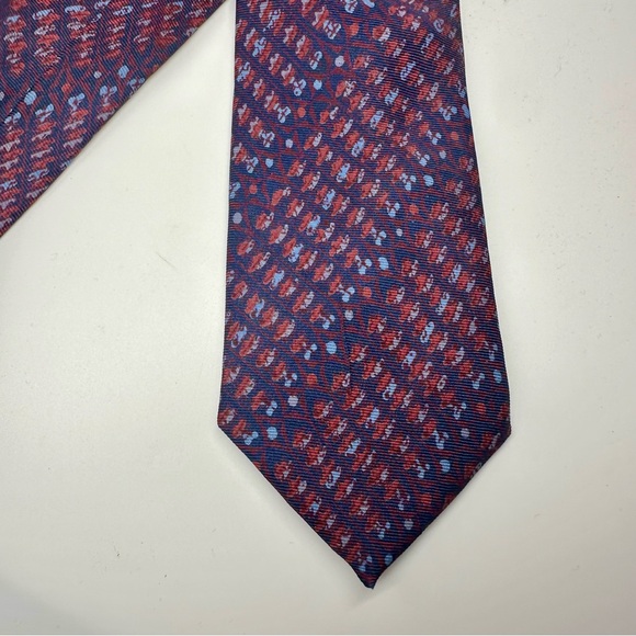 minar Other - Minar Janpath New Delhi Handloom Silk Classic Tie, Jewel Tones Geometric